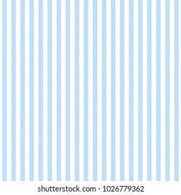 Blue white striped fabric texture seamless pattern. Vector illustration.