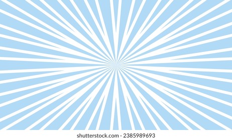 Blue and white sunburst background