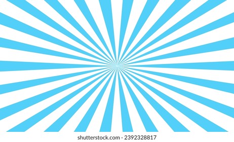 Blue and white sunburst background