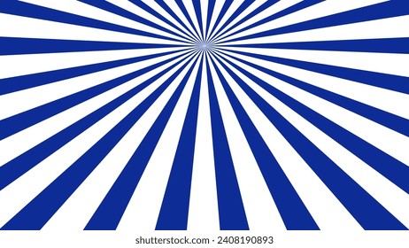 Blue and white sunburst background