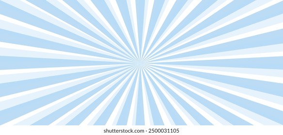 Blue and white sunburst background	