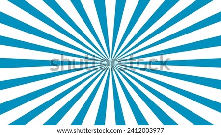 Blue and white sunburst background	