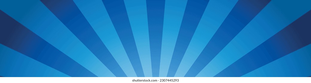 Blue And White Sunburst Background - Vector Illustration