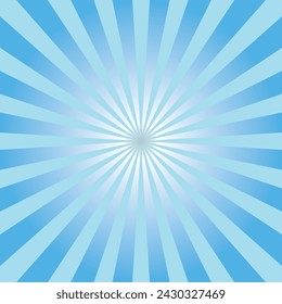 blue and white Sunburst Pattern. Sunburst background. Vector illustration, eps10