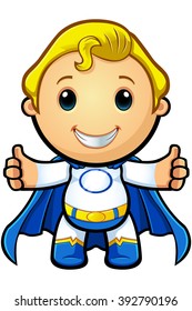 Blue And White Super Boy