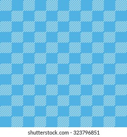 Blue and white tablecloth