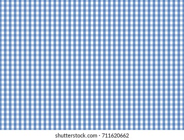 Blue and white tablecloth pattern, Texture from squares for - plaid, tablecloths, clothes, shirts, dresses, paper, blankets and other textile products. Vector illustration.