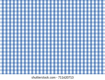 Blue and white tablecloth pattern, Texture from rhombus/squares for - plaid, tablecloths, clothes, shirts, dresses, paper, blankets and other textile products. Vector illustration.