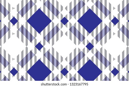 blue and white tartan plaid pattern.Texture for : plaid, tablecloths, clothes, shirts, dresses, paper, bedding, blankets, quilts and other textile products. Vector illustration. - Vector