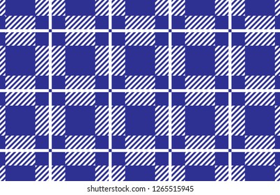 blue and white tartan plaid pattern.Vector illustration.EPS-10.