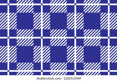 blue and white tartan plaid pattern.Vector illustration.EPS-10.