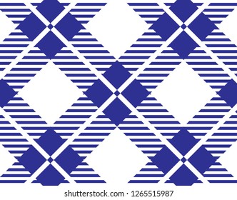 blue and white tartan plaid pattern.Vector illustration.EPS-10.