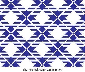 blue and white tartan plaid pattern.Vector illustration.EPS-10.