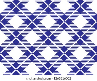 blue and white tartan plaid pattern.Vector illustration.EPS-10.