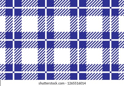 blue and white tartan plaid pattern.Vector illustration.EPS-10.