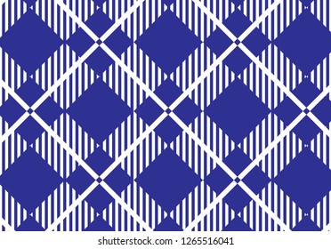 blue and white tartan plaid pattern.Vector illustration.EPS-10.