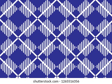 blue and white tartan plaid pattern.Vector illustration.EPS-10.