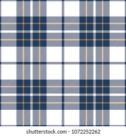 Blue And White Tartan Plaid Scottish Pattern