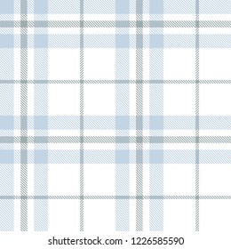 Blue and white tartan plaid Scottish seamless pattern.