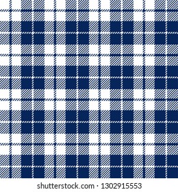 Blue and White tartan plaid Scottish seamless pattern.Texture from plaid, tablecloths, clothes, shirts, dresses, paper, bedding, blankets and other textile products. 