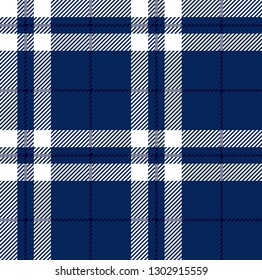 Blue and White tartan plaid Scottish seamless pattern.Texture from plaid, tablecloths, clothes, shirts, dresses, paper, bedding, blankets and other textile products. 