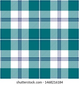Blue and white tartan plaid. Scottish textile pattern.