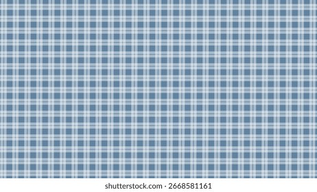 Blue and white tartan seamless pattern.  Plaid background with blue stripes.