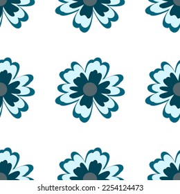 blue white teal flowers seamless fabric ceramic paper pattern