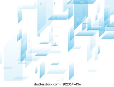 Blue and white technology geometric abstract background. Vector web design