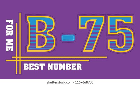 Blue and white texts and numbers with around yellow lines on purple background. Vector illustration.