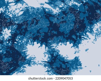 Blue and white tie dye background