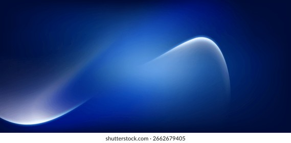 Los tonos azules y blancos del gráfico crean la apariencia de curvas y líneas suaves, luz o reflejos en el espacio vacío, texturas y sombras de la Imagen crean una sensación de profundidad y dimensión.