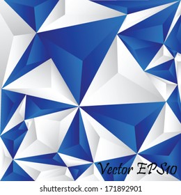 blue white triangle background