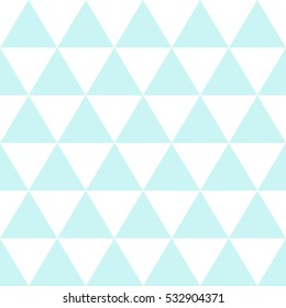 Blue White Triangle Background. Vector Illustration. Christmas Seamless.
