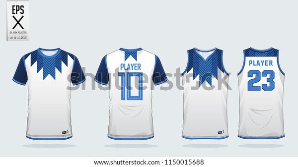 blue and white basketball jersey