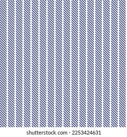 Blue and white twill pinstripe. Seamless vector striped pattern suitable for fashion, home decor and stationary.