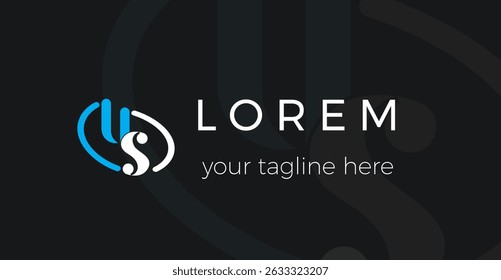 Das blau-weiße Logo der US-Initialen ist von einem Kreis umrahmt
