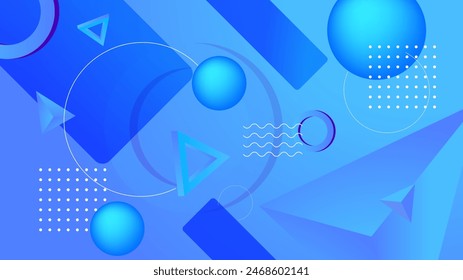Blue and white vector abstract geometrical gradient shape modern background. Abstract gradient shapes background for presentation, business report, card, banner, poster