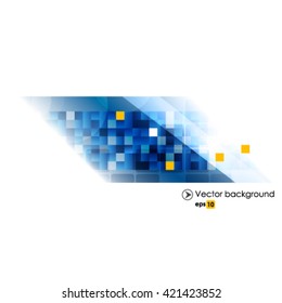Blue white vector abstract technology background