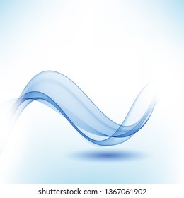 
Blue with white vector background. Transparent smooth wave. Vector design element.