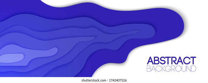 blue and white vector banner with sea wave for stylish design and decoration with space for template as abstract background