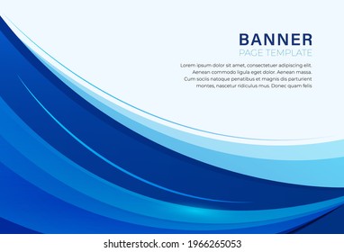 Blue and white vector banner template. Graphic design template bright modern abstract ideal for banner, web sites, promotion, ad, social media