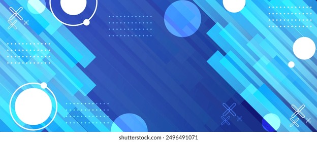 Blue and white vector modern abstract background with shapes