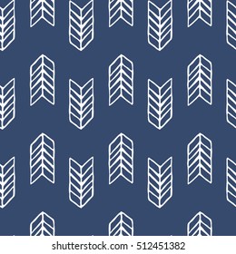 Blue and white vector seamless pattern. Scrapbook design elements. Abstract hand drawn fabric texture. Simple wrapping. Summer ornament backdrop.