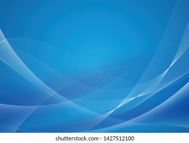 Blue and white wave abstract background
