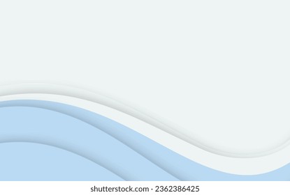 Fondo abstracto de ondas azules y blancas para un diseño simple y minimalista