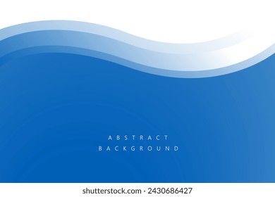 Blue and white wave abstract background for corporate concept, template, poster, brochure, website, flyer design. Vector illustration
