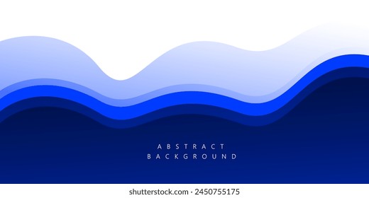 Fondo abstracto de onda azul y blanco con espacio para texto y mensaje. Diseño de Plantilla	