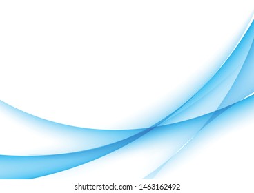 
Blue and white wave abstract illustration, soft design