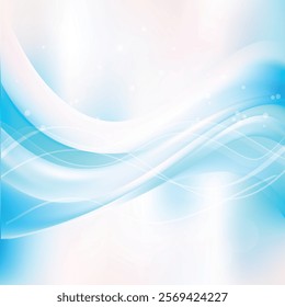 Blue White Wave Background Template